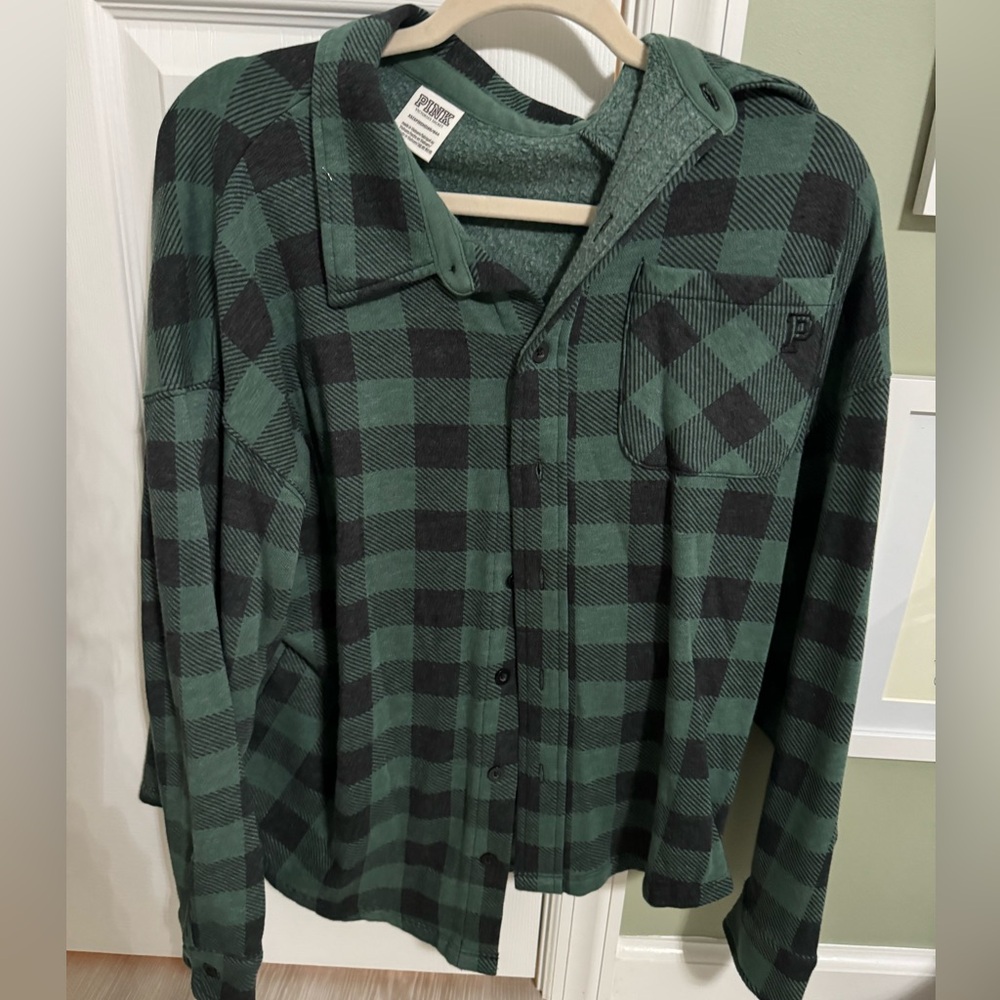 PINK green flannel